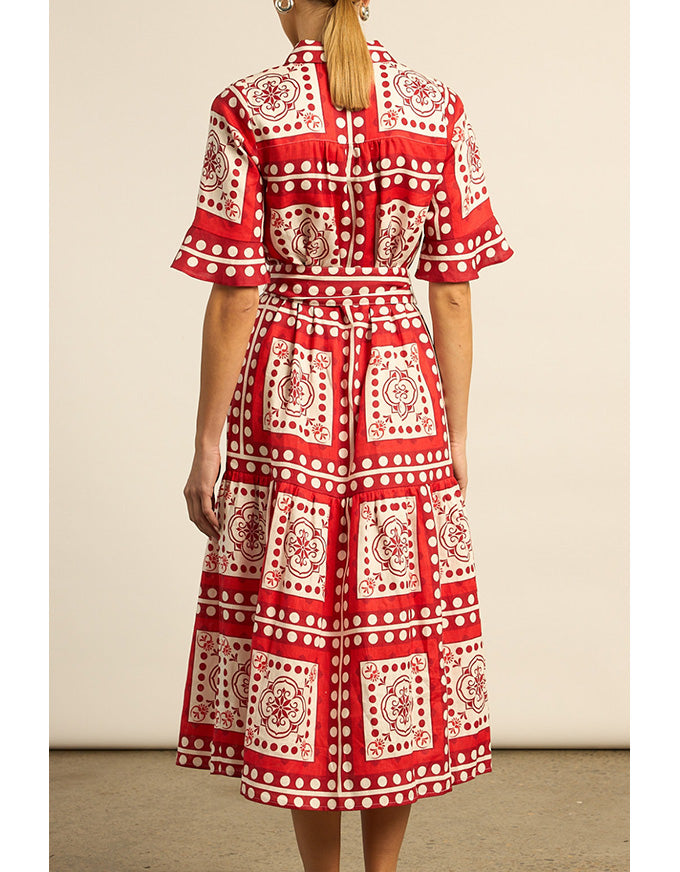 Oasis Dress Poppy Scarf