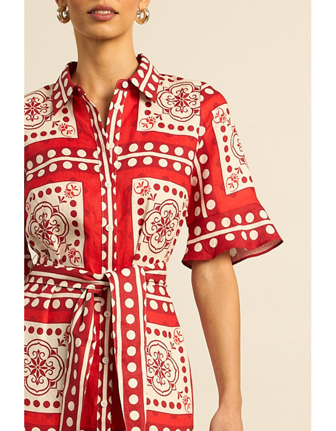 Oasis Dress Poppy Scarf