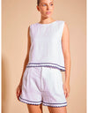 Odette Linen Shorts White
