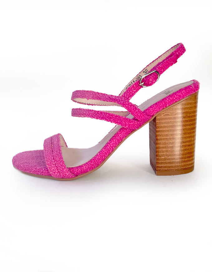 The stunning ONDIA Heels in Fuchsia weed, from Mollini.The stunning ONDIA Heels in Fuchsia Tweed, from Mollini.