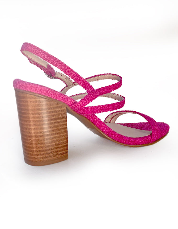 The stunning ONDIA Heels in Fuchsia weed, from Mollini.