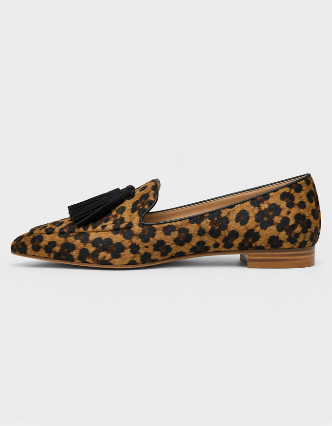 Palace Flats Leopard/Black Pony