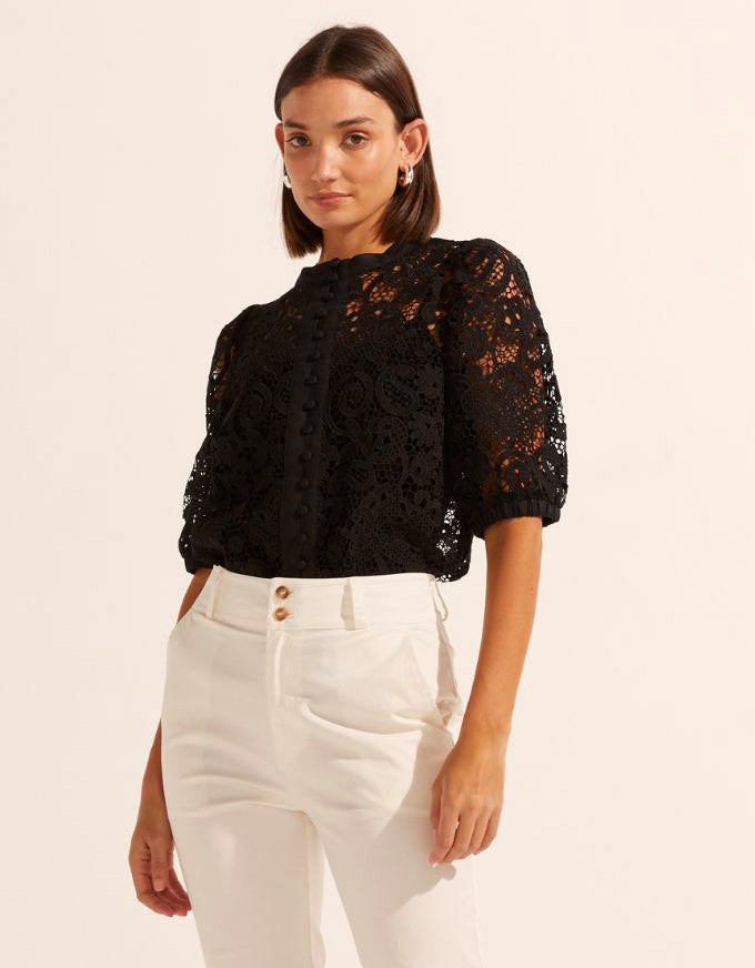 Parade Top Black Lace