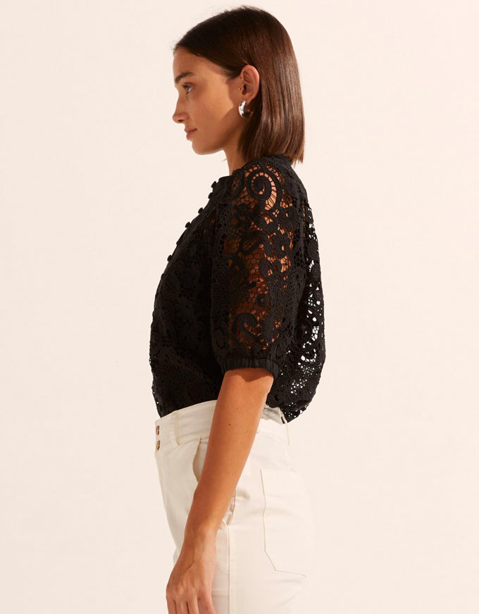 Parade Top Black Lace