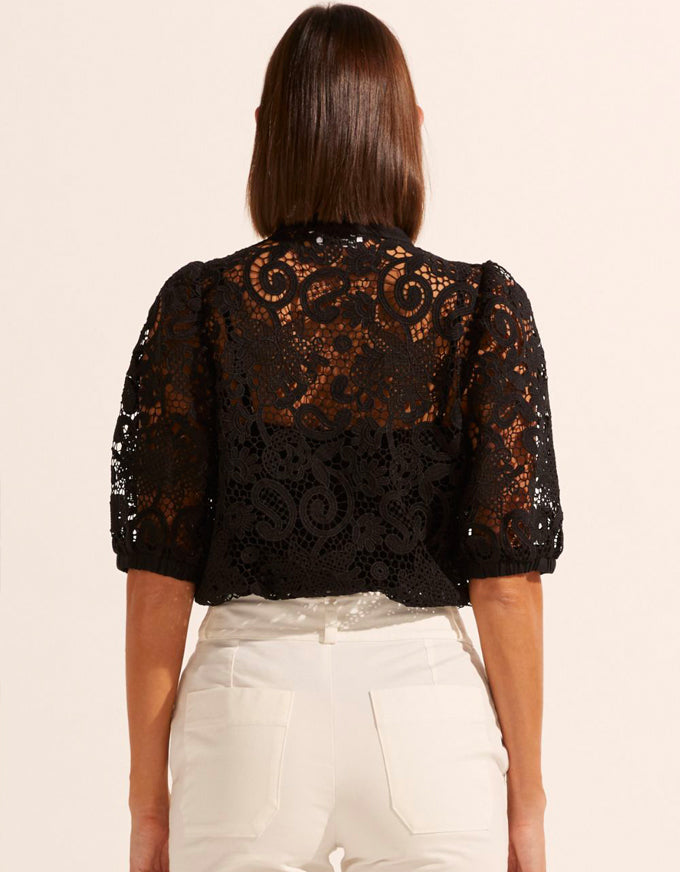 Parade Top Black Lace