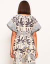 Paradise Tie Top Palm Print