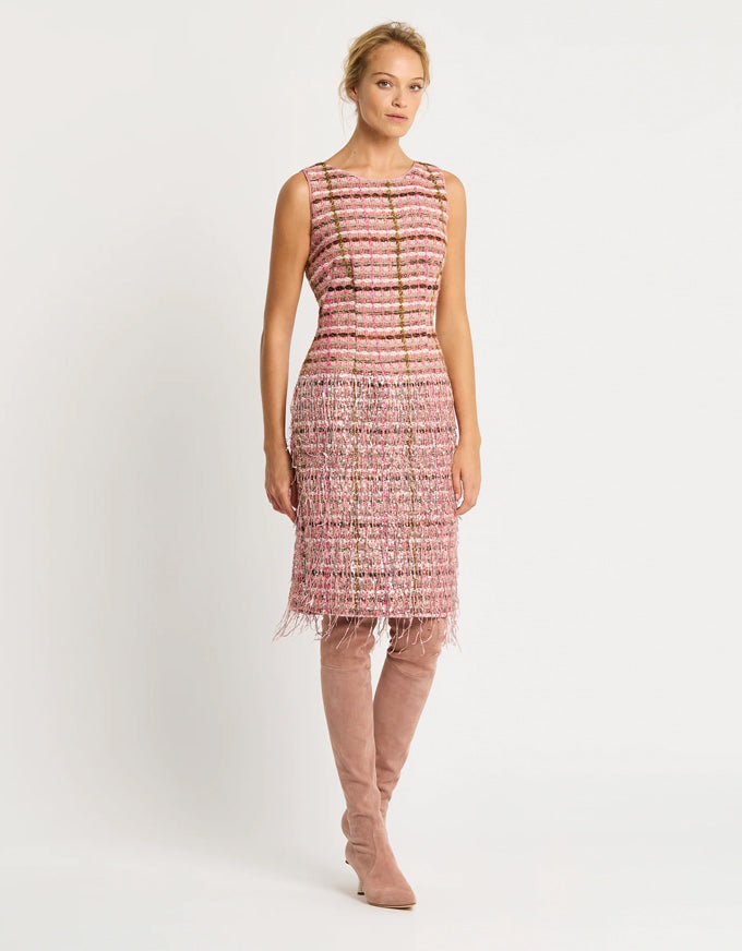 Paris Shift Dress Pink/Ivory - Australian Made