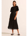 Pavillion Dress Black Linen by Zoe Kratzmann