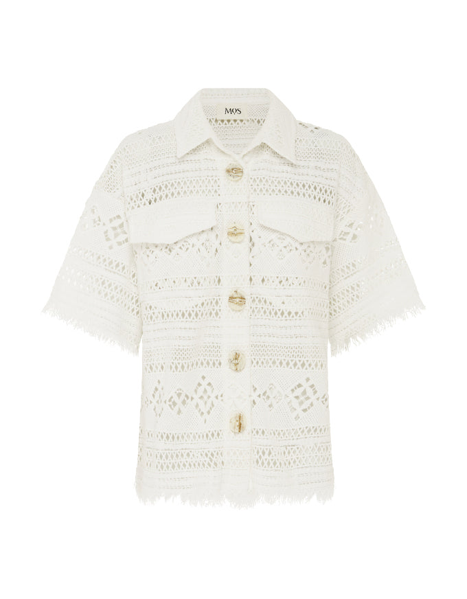 Daniela Textured Shirt White