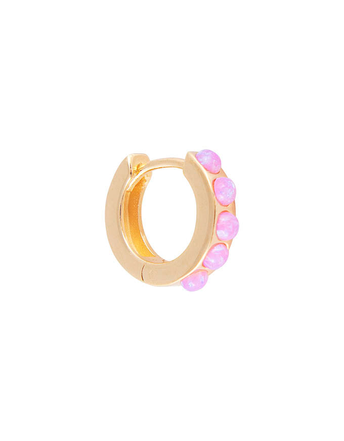 Pink Opal Crystal Huggies