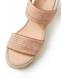 PIVEY Wedges Coffee/Natural Rope