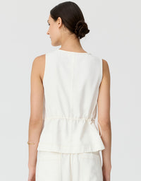 Anise Button Tank Chalk