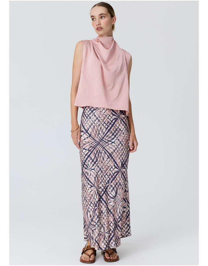 Innes Tie Neck Top Pink