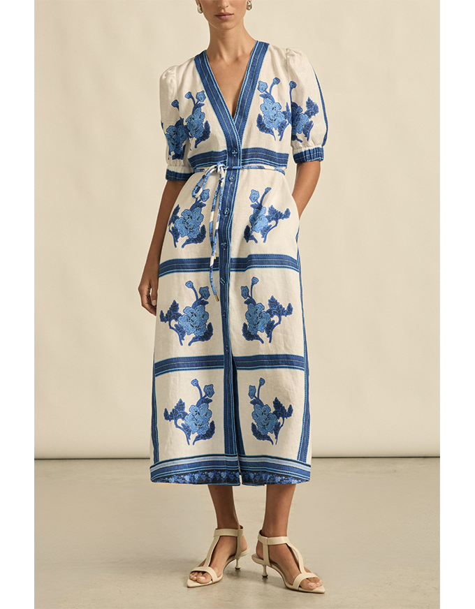 Portrait Dress Azure Collage