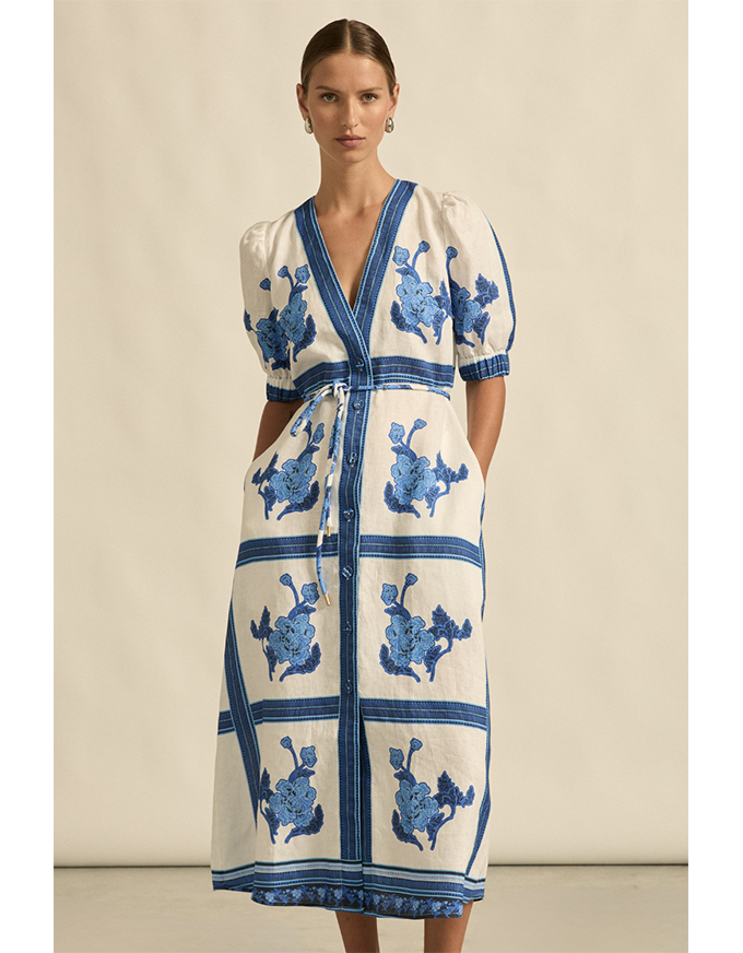 Portrait Dress Azure Collage