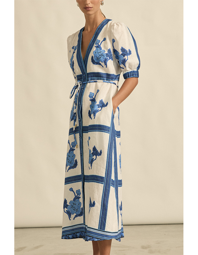 Portrait Dress Azure Collage