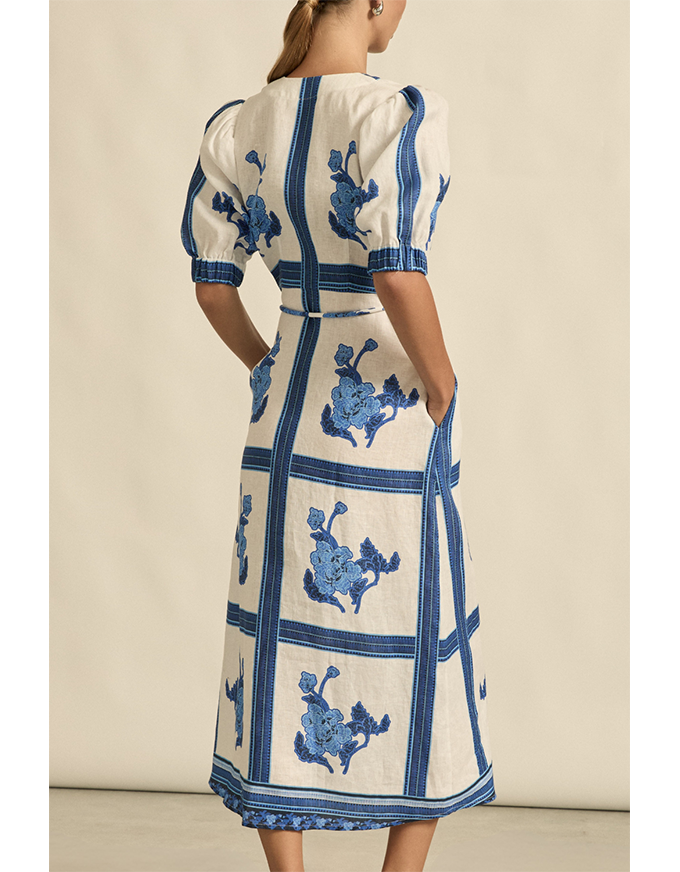 Portrait Dress Azure Collage