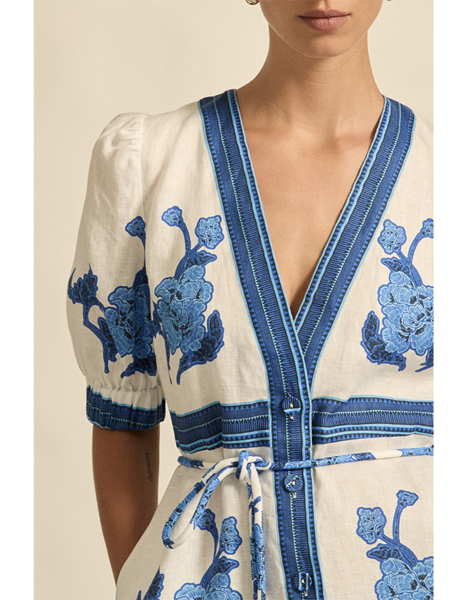 Portrait Dress Azure Collage