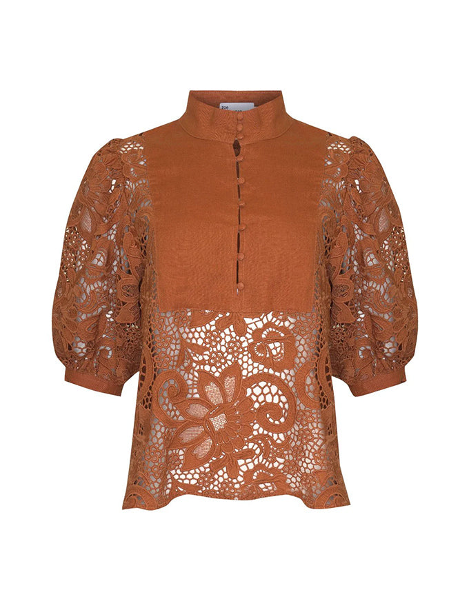 Presence Top Toffee Lace