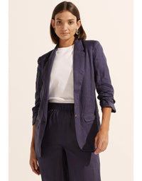 Prevail Jacket Indigo Linen