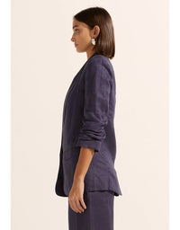 Prevail Jacket Indigo Linen