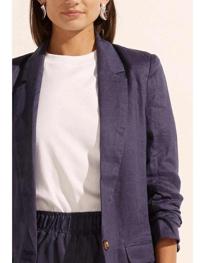 Prevail Jacket Indigo Linen