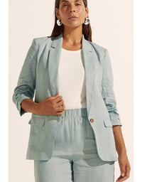 Prevail Jacket Aquamarine Linen