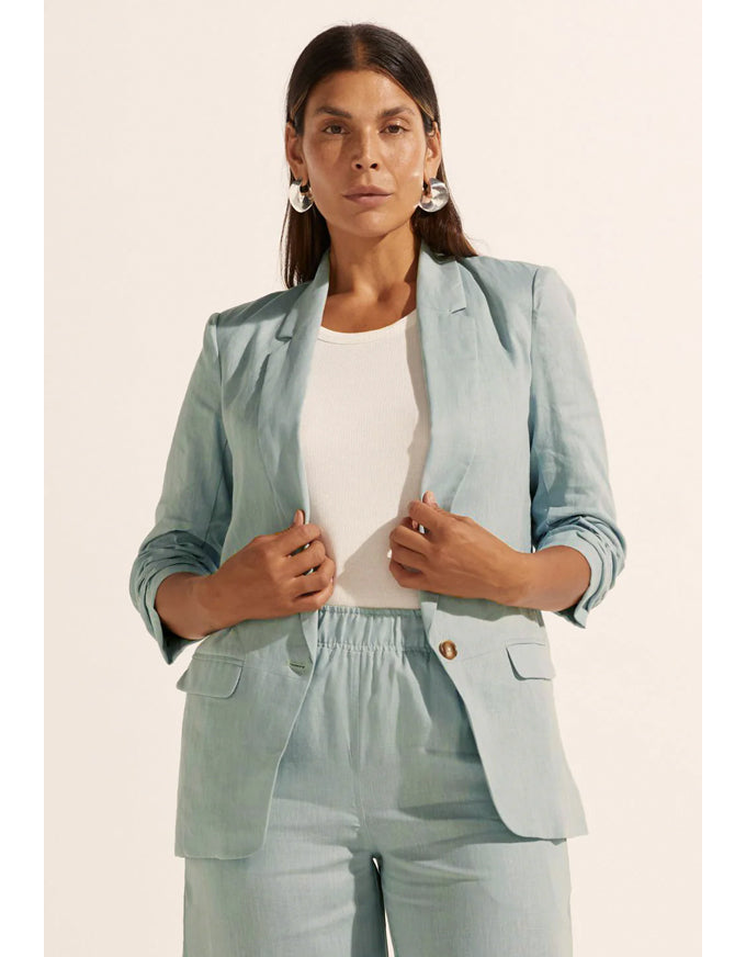 Prevail Jacket Aquamarine Linen