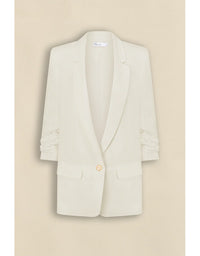 Light beige blazer on a beige background