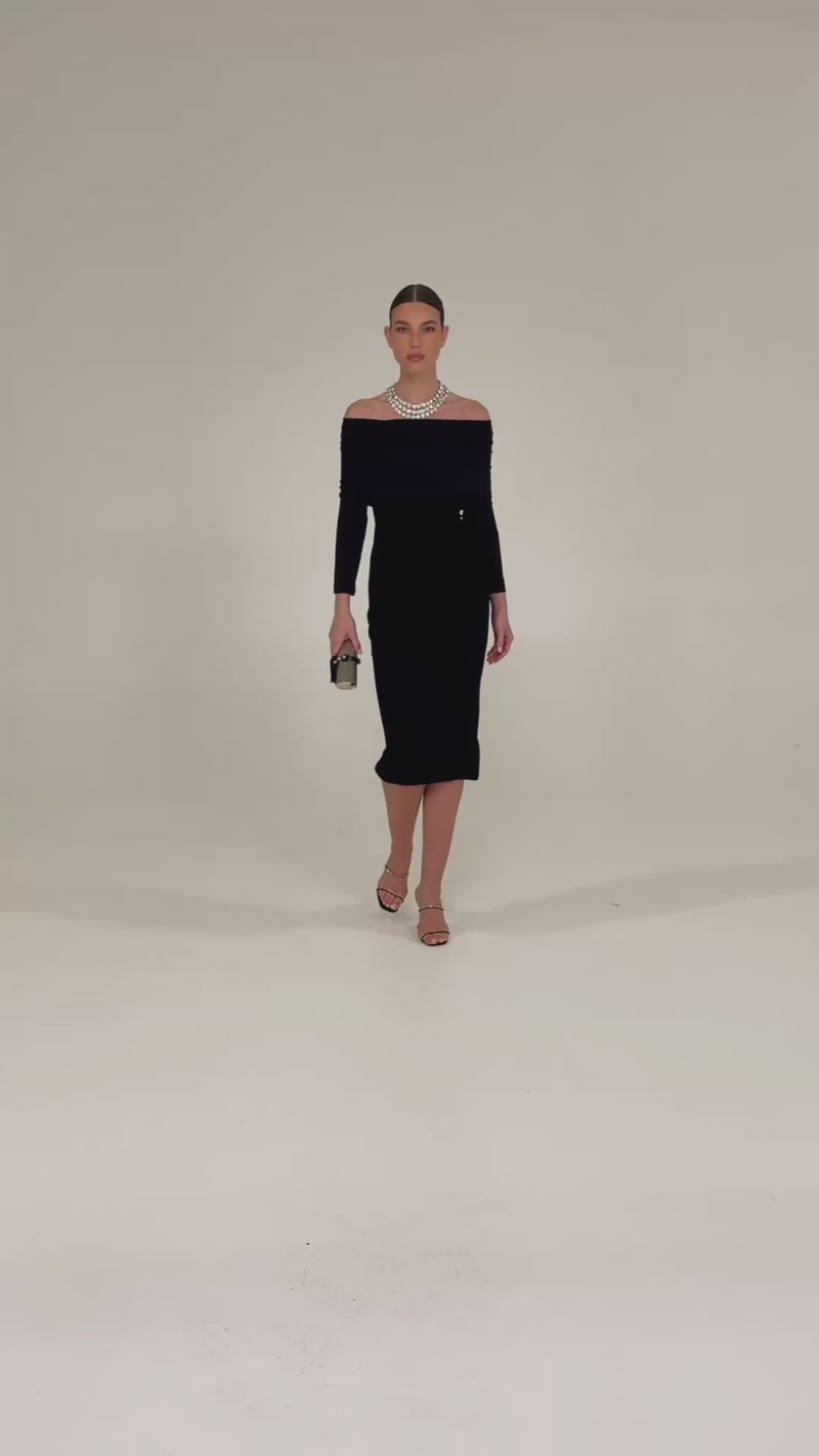 Melissa Dress Black - Australian Made
