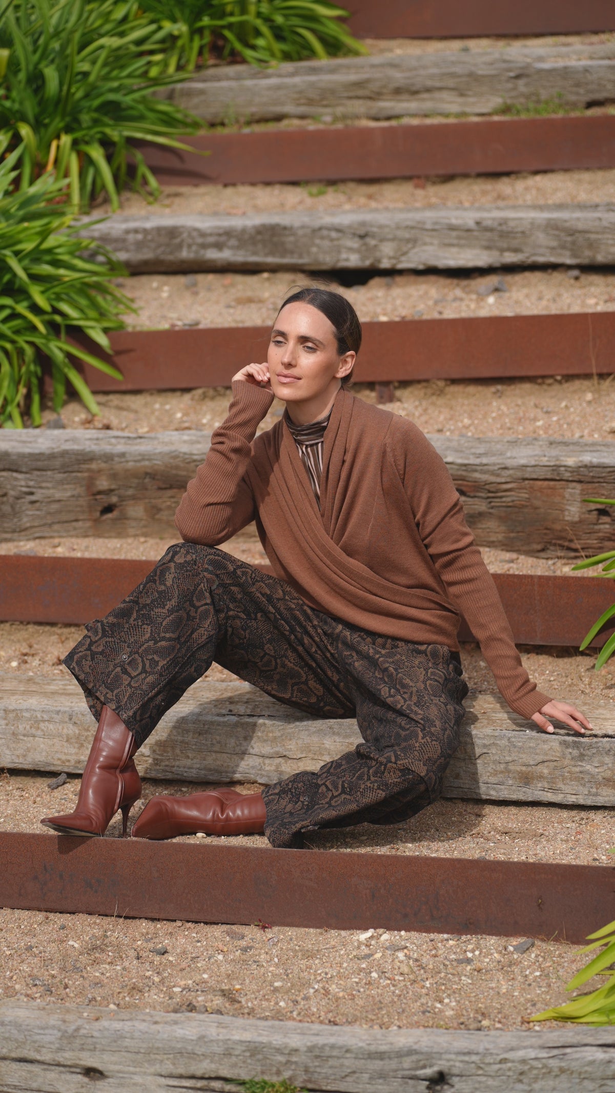 Soho Cardigan Choc (Tan)