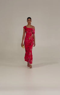 Aurelius Dress Watermelon Gold