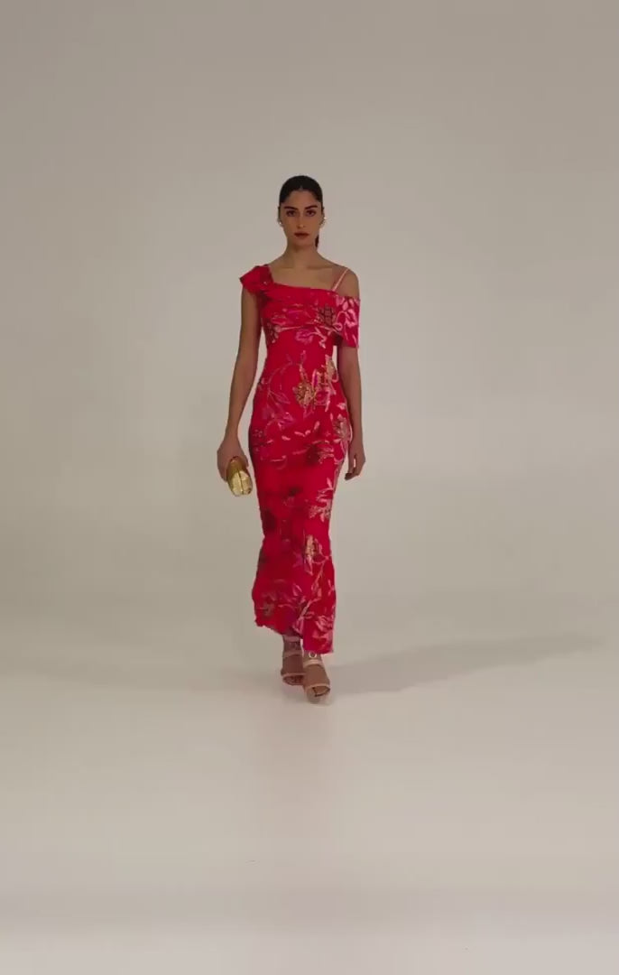 Aurelius Dress Watermelon Gold