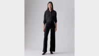 Shaping Wide Leg Soft Black. Black wide leg jean