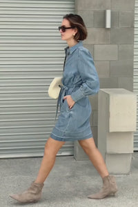 Opal Dress Light Washed Denim