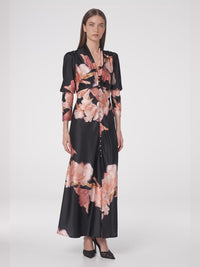 Coraline Midi Dress - Pink Black - Australian Made