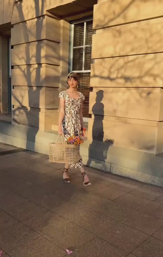 Sand Dune Dress Toffee/Cream