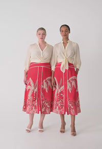 Chloe Silk Blouse Cloud - Once Was