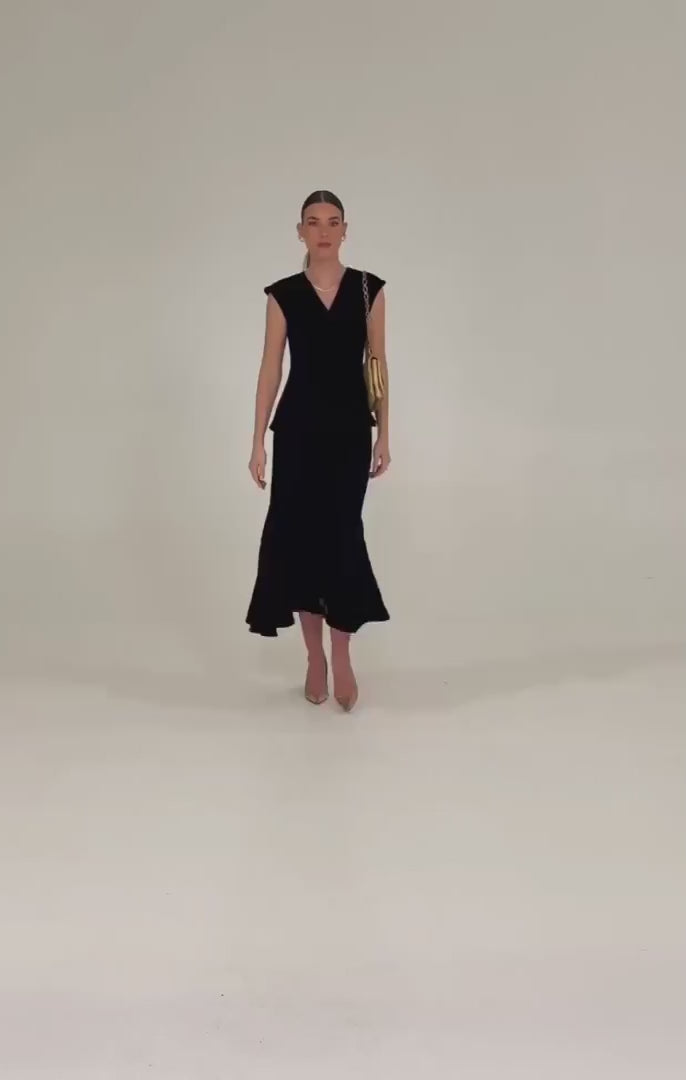 Angie A-Line Skirt Black - Australian Made
