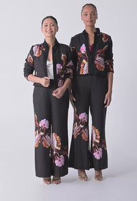 Delray Reversible Embroidered Jacket - Sunset Orchid