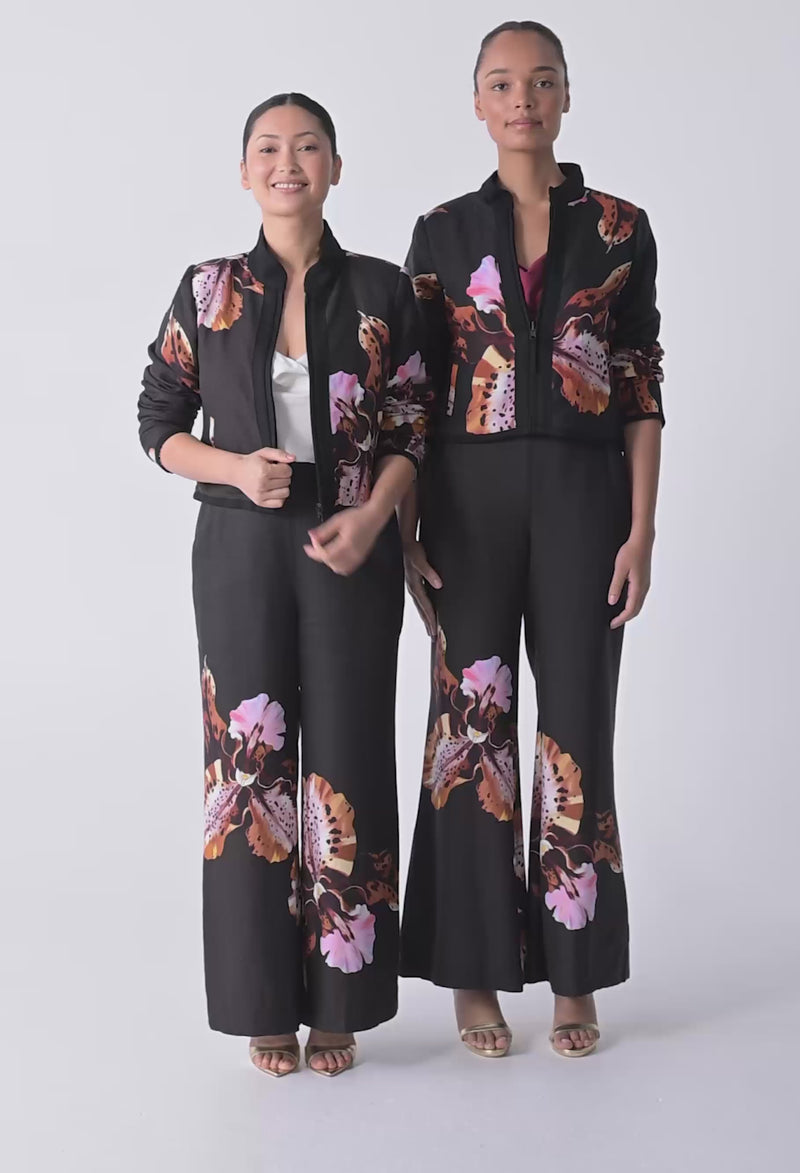 Delray Reversible Embroidered Jacket - Sunset Orchid