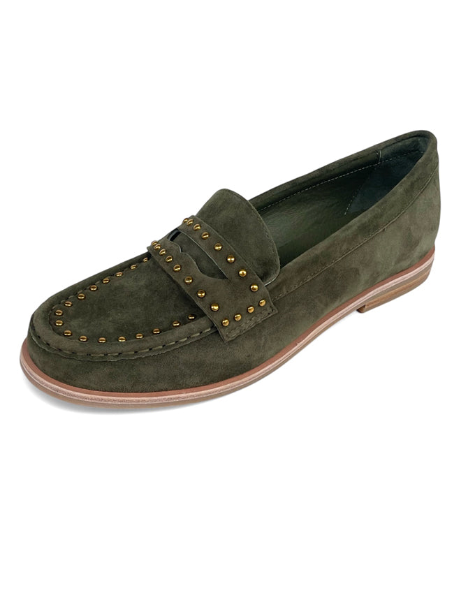 Quatta Flats Olive Suede