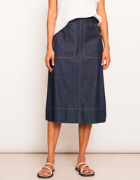 Raydel Denim Skirt Dark Wash