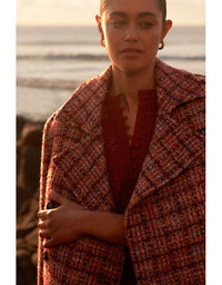 Revel Coat Berry Check Boucle
