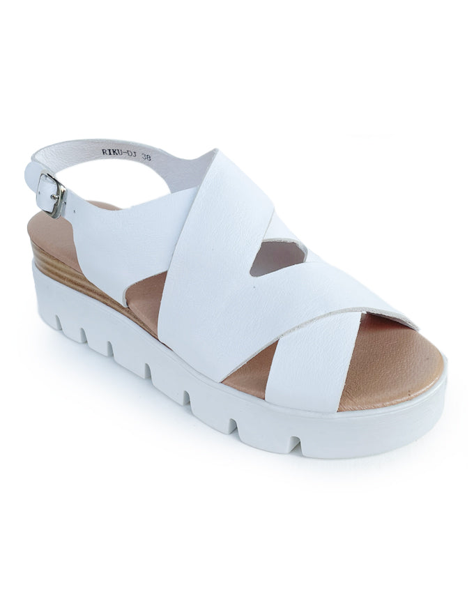 Riku Sandals White Leather