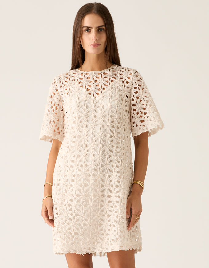 Rosa Mini Dress Ivory