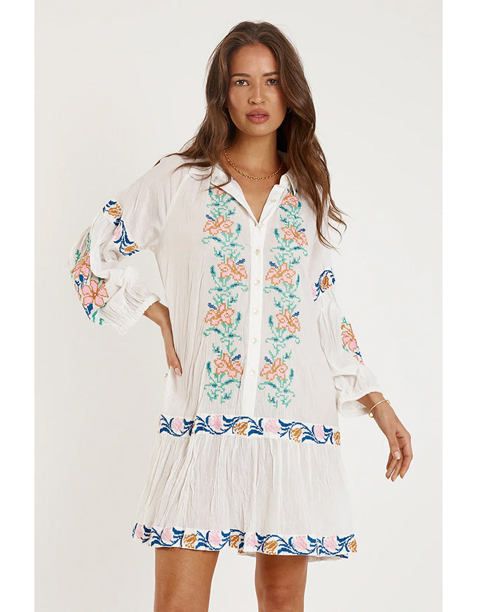 Brittany Dress White