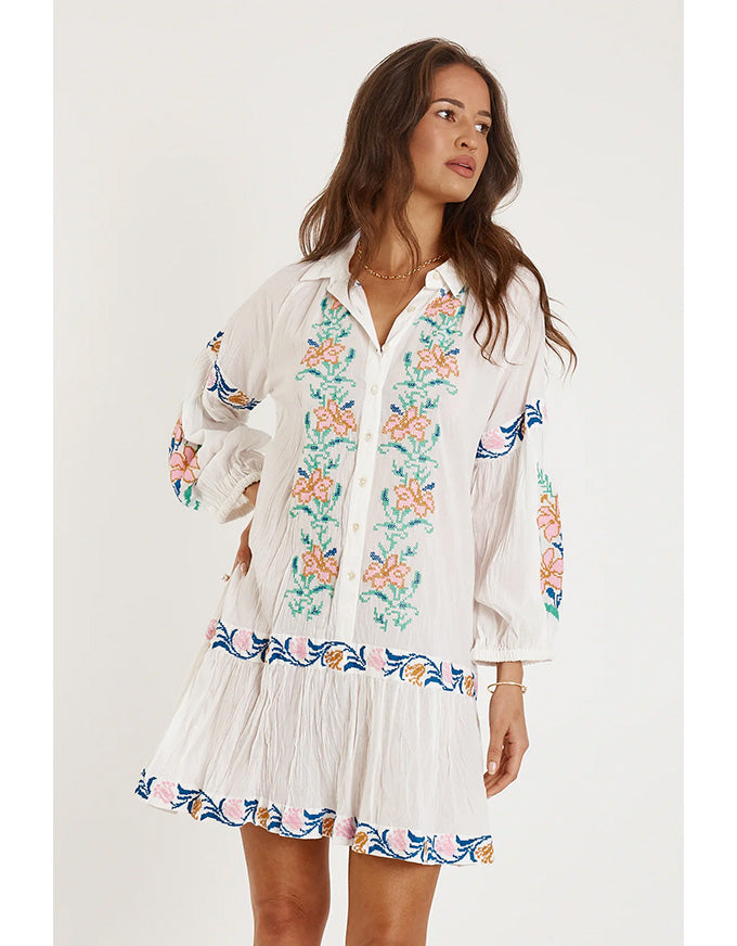 Brittany Dress White