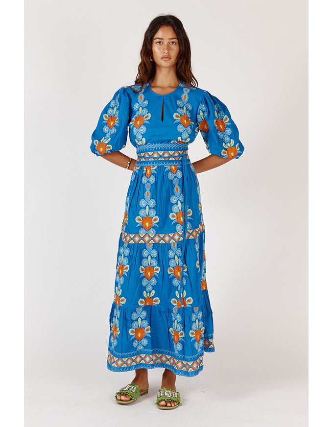 Carlos Maxi Dress Blue