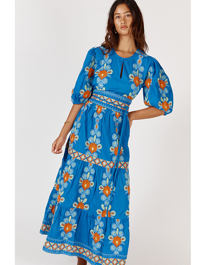 Carlos Maxi Dress Blue